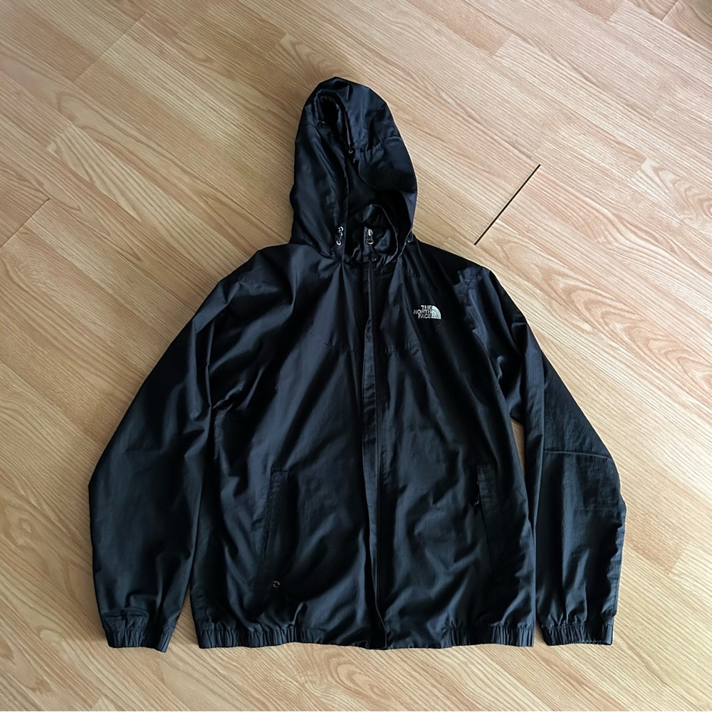 The North Face Black Hooded windbreaker Utility Jacket Women’s Large